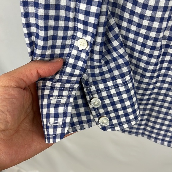Vineyard Vines Button Down Blue/White Plaid Long Sleeve Relaxed Shirt Size 6 - Picture 6 of 8
